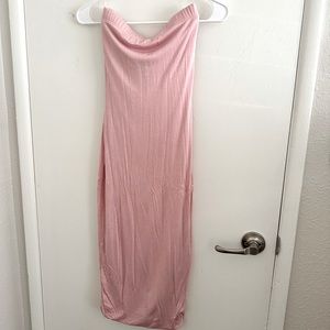 Strapless midi dress